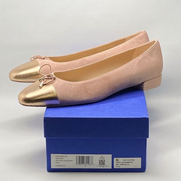 Stuart Weitzman Cap Toe Suede Ballet Flats size 9.5 - Picture 10 of 12